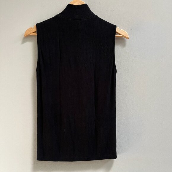Sanctuary Women's Black Essential Sleeveless Mock-Neck Top Size Small New - Picture 4 of 5